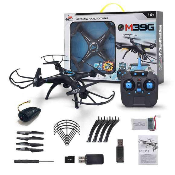 Headless Drone M39GW 2.4G 6-axis 4CH HD Camera WiFi FPV Gyro RC Quadcopter Altitude Hold Mini Drone #YL